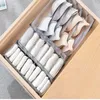 Boîtes de rangement pliables sous-vêtements Bra Panty chaussettes Organisateur Box Dather Closet Craqueurs Organisateurs Sacs de diviseur en mailles en nylon