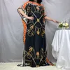 Styl ubrania etnicznego muzułmańsko afrykańskie kobiety odzież Dubai daBai dashiki wolne rozmiar swobodne sukienki kwiatowe luźne sukienki vintage 230322