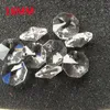 Chandelier Crystal 1280pcs/lot 16mm Clear Glass Octagon Beads In Two Holes! Lighting Accessories Christmas Garlands Strands