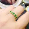 Cluster Rings Natural Ruby Peridot Emerald Ring Sterling Silver 925 Wedding Women's Luxury Free Mailing Jewelry Original