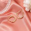 Hoop Earrings 2023 Gold Color For Women Multiple Trendy Twist Round Geometric Drop Statement Fashion Party Jewelry Gifts