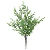 Decorative Flowers Simulation Plastic Green Plants Artificial Eucalyptus Bunches Money Leaves Wedding Home Garden Flower Arrangement