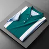 Men's T Shirts Summer Mens Kintted Luxury Ventilate Short Sleeve Casual Male Fashion Slim Fit Business Man T-shirts