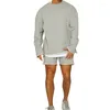 Tute da uomo Tuta da uomo Set da due pezzi Pullover a maniche lunghe Pantaloncini da jogging Cotone Terry High Street Hip Hop Tute da corsa Sportswer