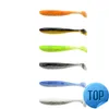 6 Pz/lotto Easy Shiner Soft Fishing Lure 8cm 3.5g Isca Artificiale Soft Bait Silicone Doppi Colori Carpa Esca Artificiale Swim Bait