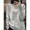 Pulls pour femmes Femmes douces Cachemire et laine 2023 Arrivée Menca Mouton Automne / Hiver Plus épais Tricoté Femme Haute élasticité Tops