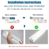 4FT LED Tube Light Bulbs, G13 bi-PinT8 Flourescent 24W 6000K cool white, 3000LM, 48 Inch T10 T12 Replacements, Remove Ballast, Dual-end Powered, Clear, 4 Foot