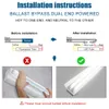 Lampadine a tubo LED da 4 piedi, G13 bi-PinT8 fluorescente 24 W 6000 K bianco freddo, 3000 LM, sostituzioni T10 T12 da 48 pollici, rimozione zavorra, alimentazione dual-end, trasparente, 4 piedi