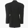 Women's Suits Cape Blazer Women Elegant Shoulder Padded Spring Autumn Waist Adjustable Blazers Jacket