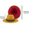 Women Fedora Hats Tassel Band Unisex Retro Two-Color Church Party Top Hat Wide Brim Jazz Top Hat Men British Panama Felt Hatt