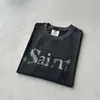 Men's T-shirts Saint Michael Jesus Salvation Vintage Antique Washed Old High Street Short Sleeve T-shirt CouplePFIB