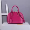 10a Hoge Kwaliteit Alma Bb Shell Tas Vrouwen Handtas Lederen Bloem Emed Schoudertassen Crossbody Tas Messenger Handtassen met Slot Schouder