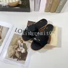 Brand Slippers Dupe AAAAA Boots WOODY Retro Letter Sandals Shoes Flip Flop Leather Slipper Casual Summer Outdoor Beach Holiday Dupe Women Shoe Box