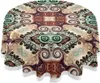 Nappe Ronde 60 Pouces Nappe Orientale Motif Géométrique Polyester Lavable Pour Buffet Dîner De Vacances