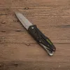 G3511 Pocket Folding Knife 8Cr18Mov Satin Drop Point Blade ABS med stålplåthandtag utomhus EDC Pocket -mappknivar 2 st/parti