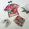 Zestawy odzieży Baby Girl Summer krótkie rękawowe szorty Rainbow Kolor Dzieci Casual Ubrania Dziewczęta 2PCS Stroje 8Y 230322