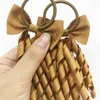 Hair Accessories Girl Korker Curly Ribbons Bows Elastic Hairband Ponytail Holders Curling Tassel Loop Plain Streamer Corker Bowknot PD031Hai