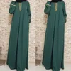 民族衣類イスラム教徒のアバヤト民族スタイルの女性のためのエスニックスタイルプリントアバヤ中東アラビアのためのゆるいカジュアルローブフェムムスルマン230322