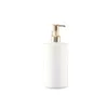 Refillable Plastic White Bottle 300ml 500ml Flat Shoulder PET Four Color Lotion Press Pump Bring Card Buckle Portable Packaging Bodiness Container