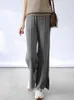 Pantalons en laine pour femmes et filles, Leggings longs, taille ample, à la mode, tricotés chauds, 5 couleurs, hiver, 2023