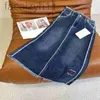 Jupes de créateurs taille haute femmes Denim Jupe longue 2023 arrivées bleu ciel gris clair décontracté Jean pour dames Jupe Longue Femme M2F7