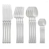 Dinnerware Sets 4set Black 304 Stainless Steel Cutlery Set Table Dinner Fork Knife Spoons Teaspoons Kitchen Party Tableware