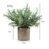 Decorative Flowers Mini Potted Artificial Plants PE Material Fake Green Plant For Home Decor Office Desk Shower Room Living Ornament 1PCS