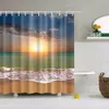 Shower Curtains Beautiful Scenic Forest Mountain Shower Curtains Fabric Waterproof Polyester Bathroom Curtain For Bath With Hooks 180x180cm 230322