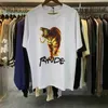 23ss Marca de moda Rhude American Street INS High Street Estampado suelto Hombres y mujeres Algodón puro Cuello redondo Manga corta Respaldo Camiseta Verano EE. UU. Tamaño S-XXL y20