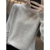 Pulls pour femmes Femmes douces Cachemire et laine 2023 Arrivée Menca Mouton Automne / Hiver Plus épais Tricoté Femme Haute élasticité Tops