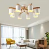 Chandeliers Nordic El Solid Wood E27 Chandelier Indoor Lamp Dining Room Modern Bedroom Kitchen Living Lighting Wholesale