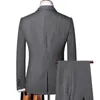 Men's Suits Blazers Men Suits Business Work Formal Casual Office Party Prom Banquet Wedding Groom Suit Slim Daily Life Gray Brown Single Breasted 230322