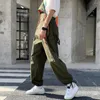 Erkekler Pantolon Erkek Tulum Vintage Gevşek Sırıştırıcılar Cep Düz Renkli Elbise Drawstring Sleeless Hip Hop Erkek Günlük Tutumlar