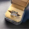 Unico anello in argento sterling 925 AAAAA zircone fedi nuziali di fidanzamento per le donne, regalo di gioielli per feste di compleanno nuziali