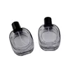 1 unz Glass Perfume Opakowanie butelka 30 ml prasowa pompa sparowa Lid Frosted Czarna czarna pusta mgła owalna płaska okrągłe kosmetyczne fiolki uzupełniające