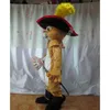 Vendite calde Puss The Boots Cat Mascot Costumes Tema del fumetto vestito operato Mascotte del liceo Ad Apparel