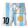 Men's Shorts CLOOCL DIY Number Argentina Flag Shorts Fashion 3D Printed Pockets Featured Sportswear Summer Casual Activewear Dropshipping 0322H23