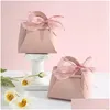 Envoltura de regalo 10 PCS Caja de cuero Bolso creativo Forma Cinta Arco Temperamento Cajas pequeñas para regalos Baby Shower Candy Packaging CX22042 DHD03