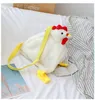 Sacs de rangement mignon dessin animé poulet sac à bandoulière en peluche sac à main fête travail voyage cartable pour les filles