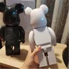 حار 28 سنتيمتر 400 Bearbrick Bear Brick Action Figures Bear PVC Model DIY الطلاء الدمى الاطفال لعب الأطفال هدايا عيد الميلاد