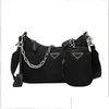 Косметические сумки корпусы 2022 Модная распродажа 3 штука нейлоновая женщина роскоши дизайнеры дизайнеры Lady Womens Crossbody Tote Hobo Shoder кошельки