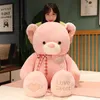 Hot Nice 1pc 75cm / 95cm Qualità Orsacchiotto gigante con amore Animali di peluche Peluche Cuscino per dormire Regali di San Valentino Decorazioni per la camera