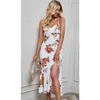 Feestjurken zomer vrouw 2023 sexy mouwloze bodycon elegante rugloze bloemenprint formele avond lang maxi gewaad y2303