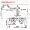 Badkamer wastafel kranen zilveren chroom messing muur gemonteerde keuken kraanbassin mixer water kranen zwenkspuit - pas af van 3-3/8 "mqg202