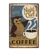 Vintage Coffee Metal Sign Vintage Tin Sign Plaque Metal Vintage Wall Decor for Kitchen Coffee Cafe Retro Metal Posters Iron Painting 30X20cm W03