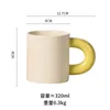 Mugs 320ml Candy Color Ceramic Coffee Cups Water Milk Tea Cup Thicken Handle Heat Insulation Office Drinkware Christmas Gifts