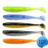 6 Pz/lotto Easy Shiner Soft Fishing Lure 8cm 3.5g Isca Artificiale Soft Bait Silicone Doppi Colori Carpa Esca Artificiale Swim Bait