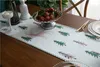 Table Runner Christmas Table Runner Chenille Tassel Table Doektafel Runner Kerstboom Borduurwerk Prachtige huizendecoratie 230322