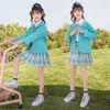 Clothing Sets Japan School Girl Uniform 3Pcs Navy Costume Kids JK Suit Sailor Blouse Pleated Skirt Set Teen Student Clothes Loungewear 230322