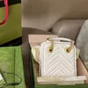 Designer Marmont Totes Väskor axel Real Leather Luxurys modehandväska väska för kvinnokedjor Crossbody Messenger Purses Black Wallet Gold Hardware